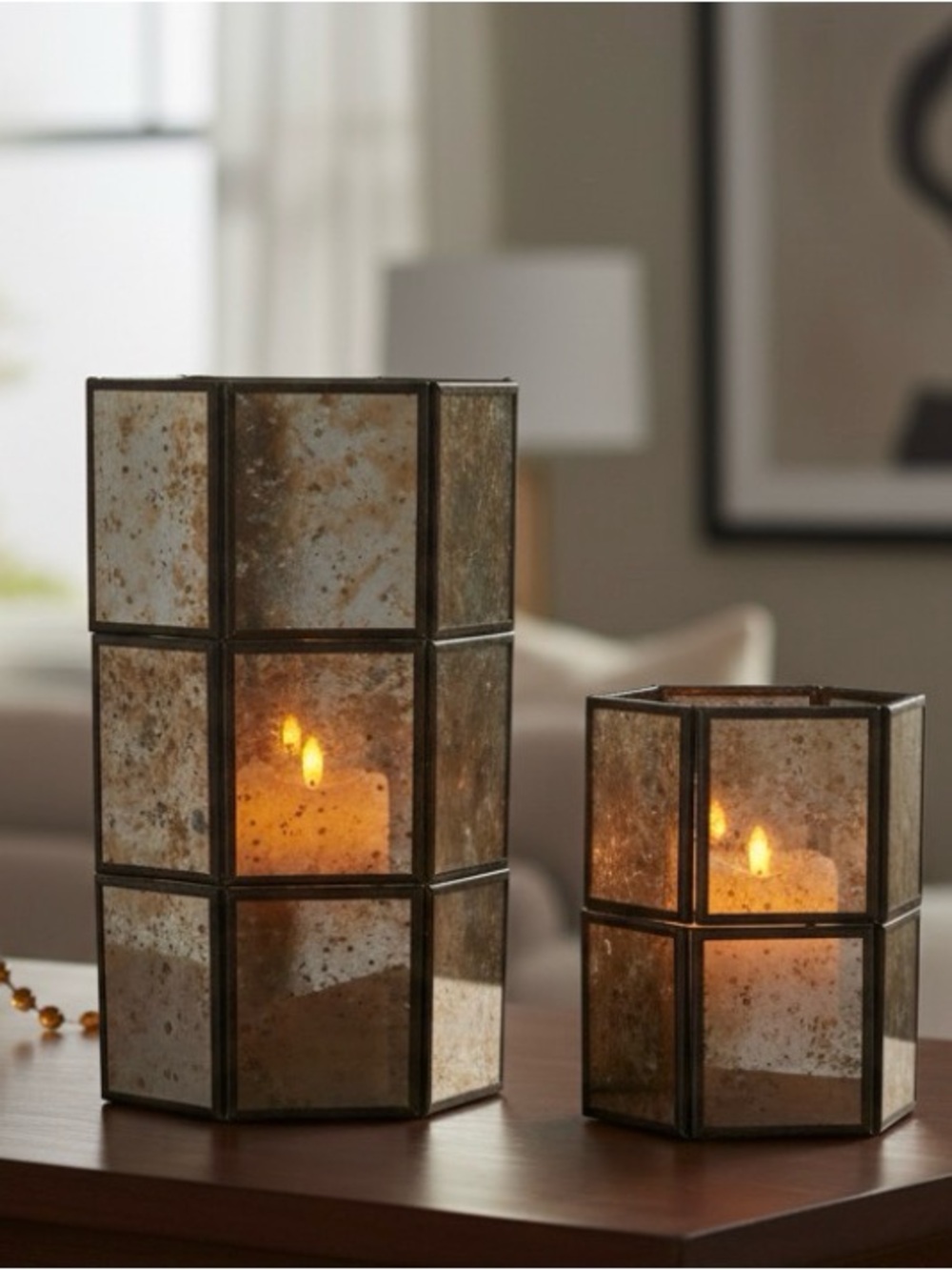Kohl's Mercury Glass Set of Candle Holders